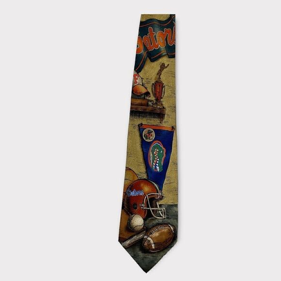 Florida Gators Football Novelty Silk Tie - Picture 2 of 6